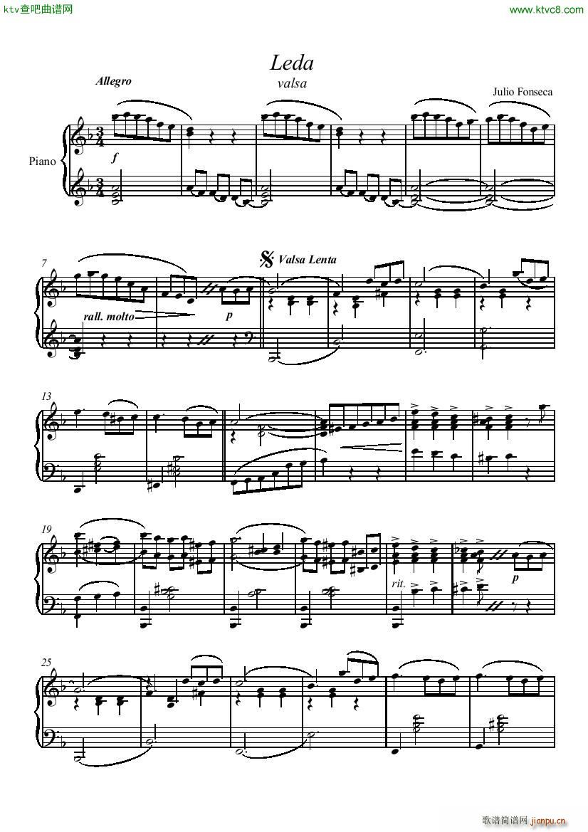 Fonseca Leda Valse(钢琴谱)1