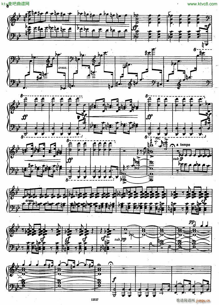 Flyarkovsky 6 preludes and fugues(钢琴谱)6