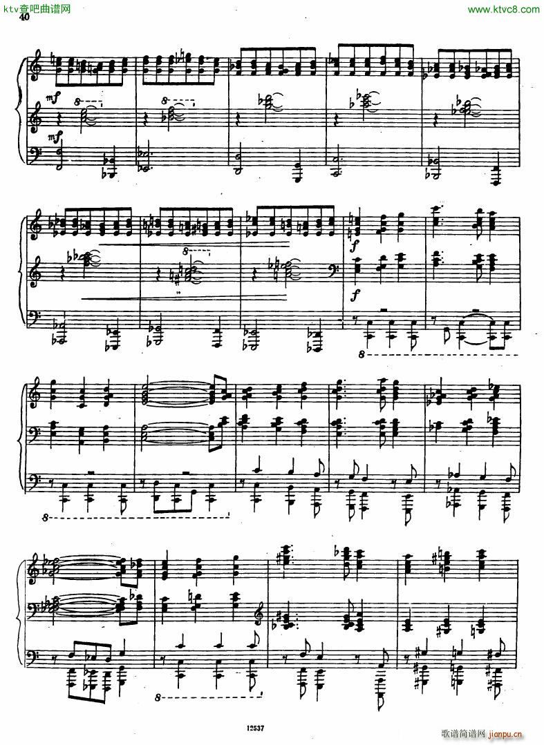 Flyarkovsky 6 preludes and fugues(钢琴谱)40