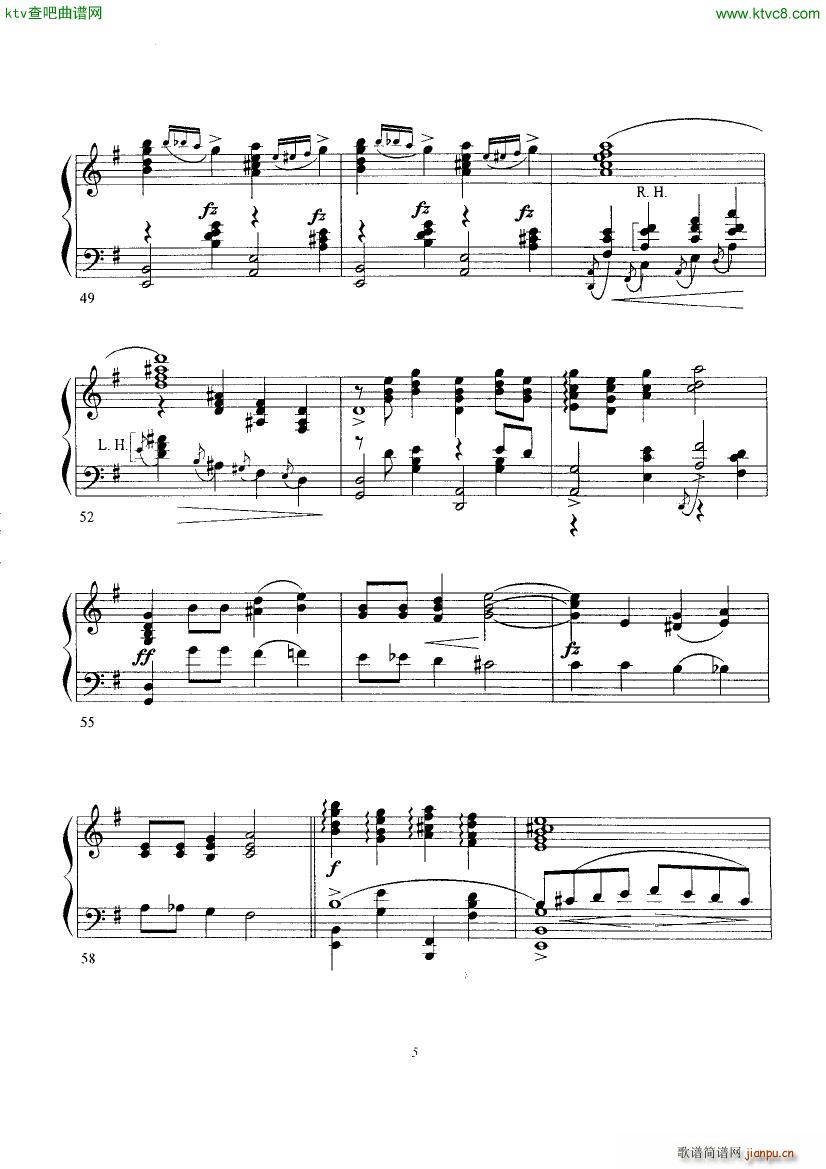 Gershwin Somebody Loves Me Arranged by Ferde Grofé(钢琴谱)5