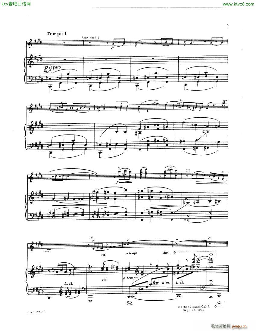 3 Preludes Piano Parts Gershwin(钢琴谱)8