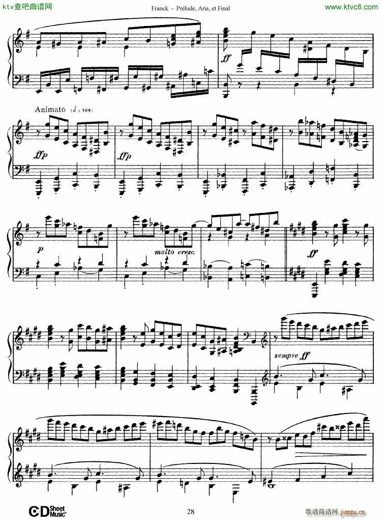 Franck Prélude Aria et Final(钢琴谱)28