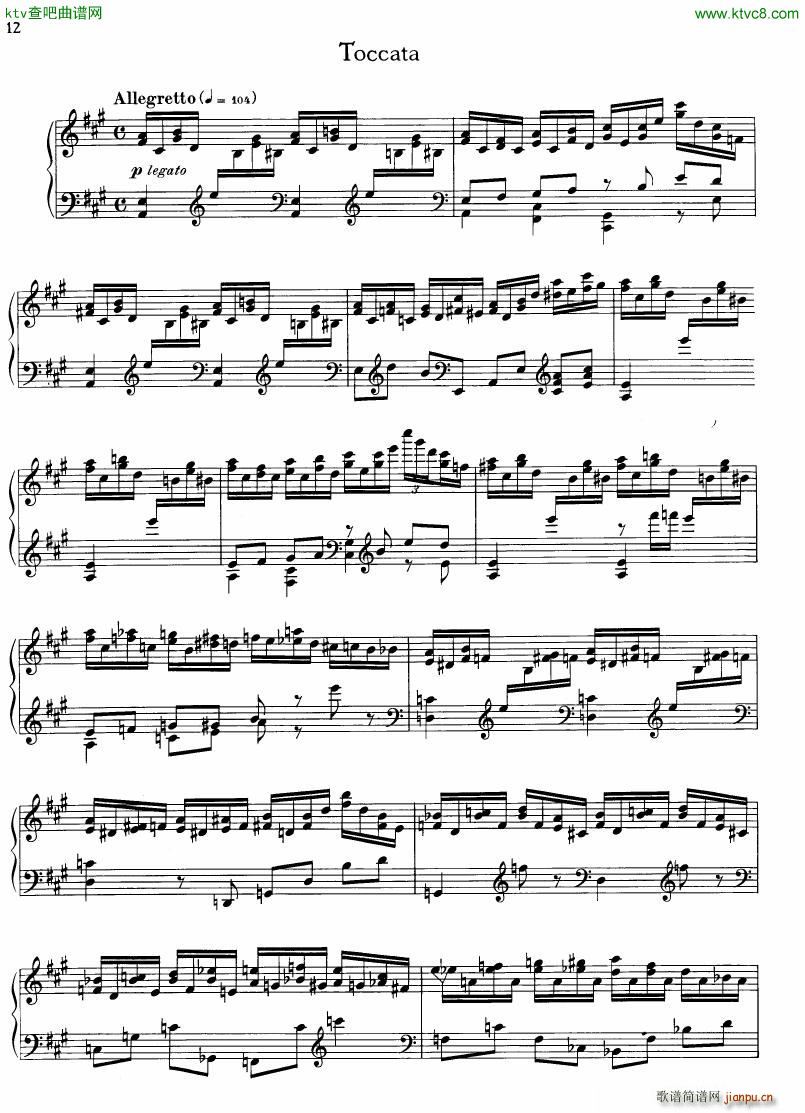 Francaix Toccata(钢琴谱)1