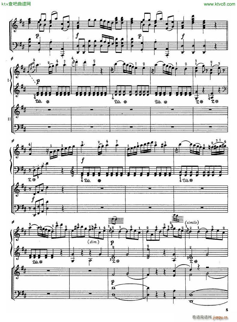 Haydn Piano Concerto in D Major 2pf(钢琴谱)3