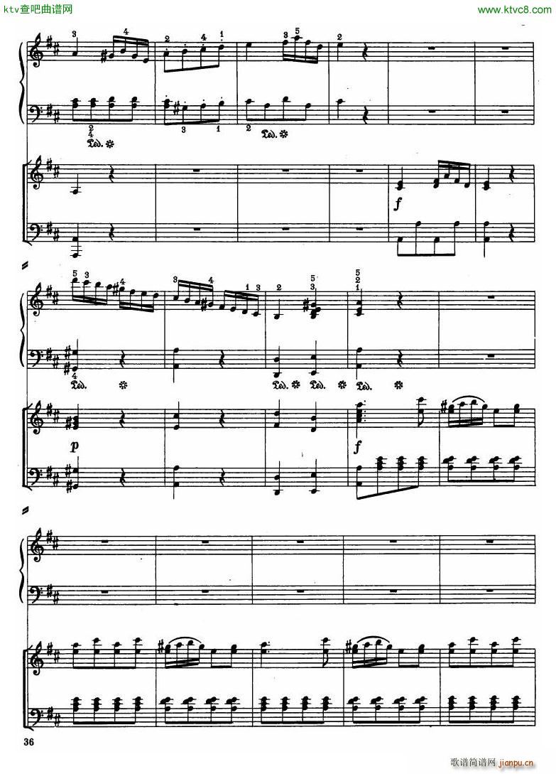 Haydn Piano Concerto in D Major 2pf(钢琴谱)34