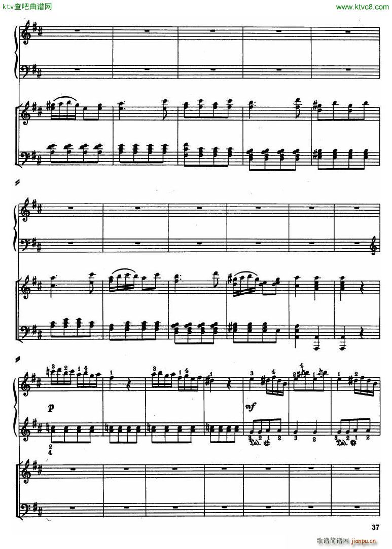 Haydn Piano Concerto in D Major 2pf(钢琴谱)35