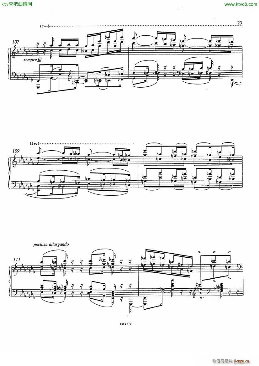 Etude No 12 Prélude et Fugue(钢琴谱)21