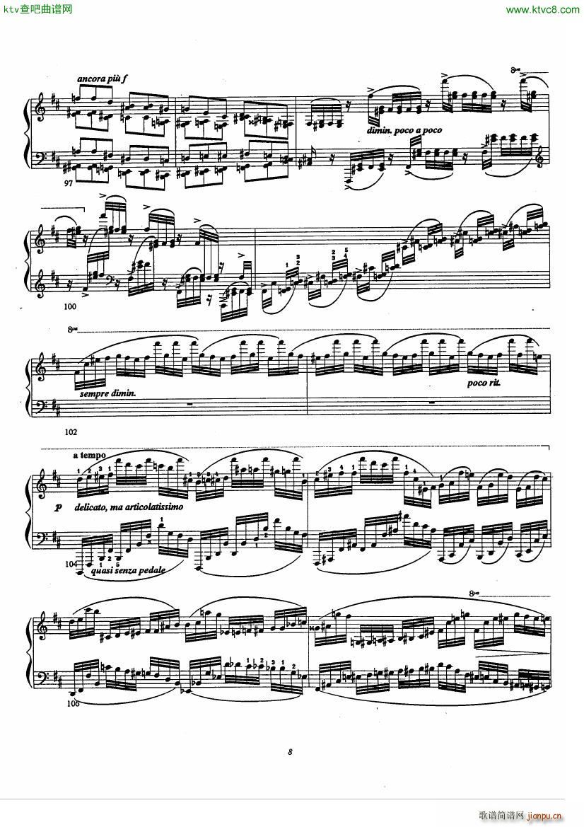 Etude No 3 La Campanella D après Paganini Liszt(钢琴谱)8