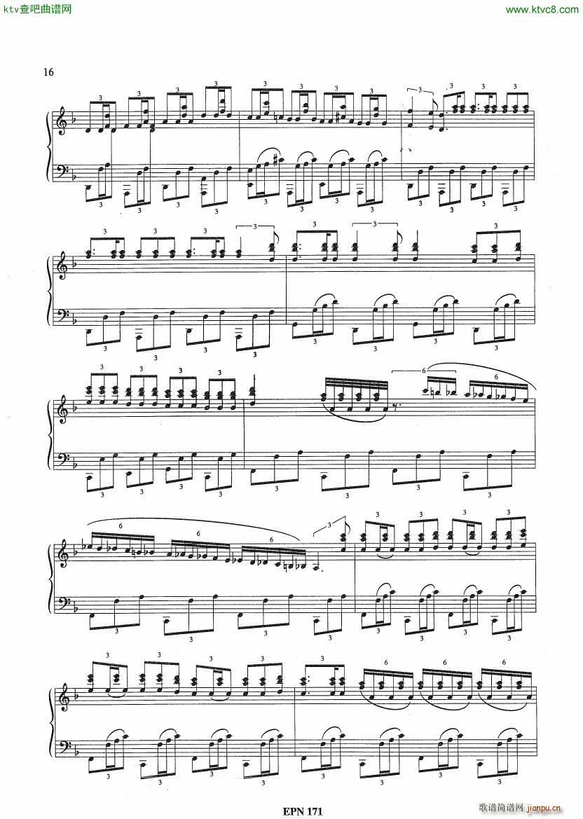 Hadjidakis Six Tableaux Populaires Op 5(钢琴谱)9