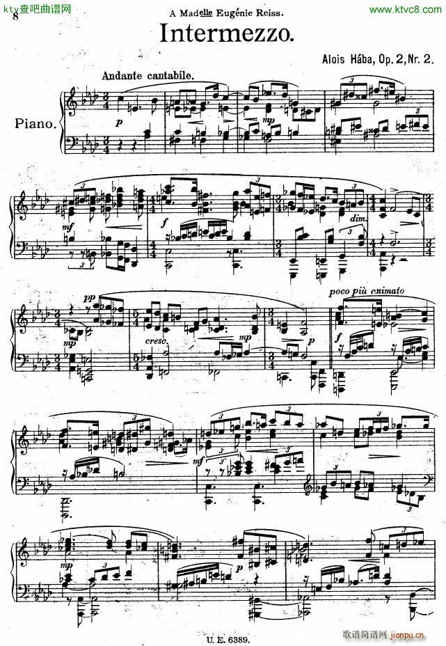 Haba deux morceaux(钢琴谱)6