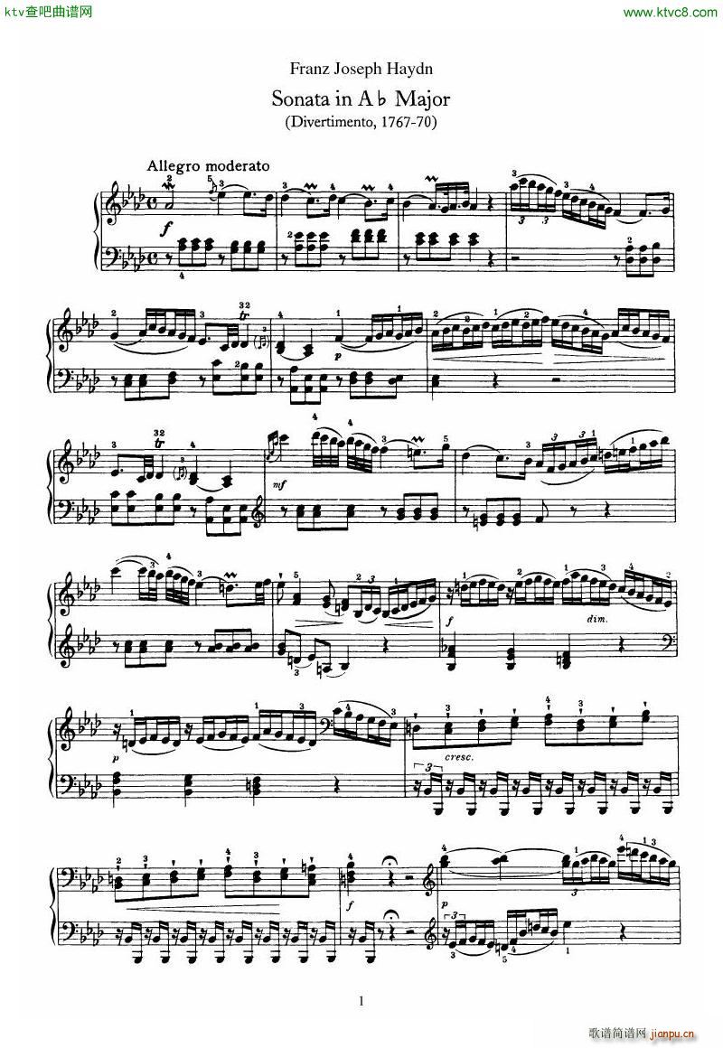 Piano Sonata No 46 in Ab(钢琴谱)1