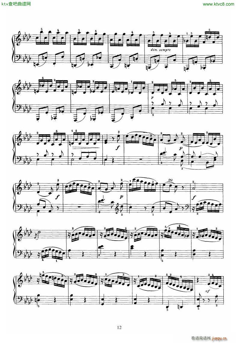 Piano Sonata No 46 in Ab(钢琴谱)12