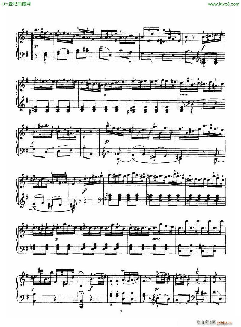 Haydn Piano Sonata No 39 In G(钢琴谱)3