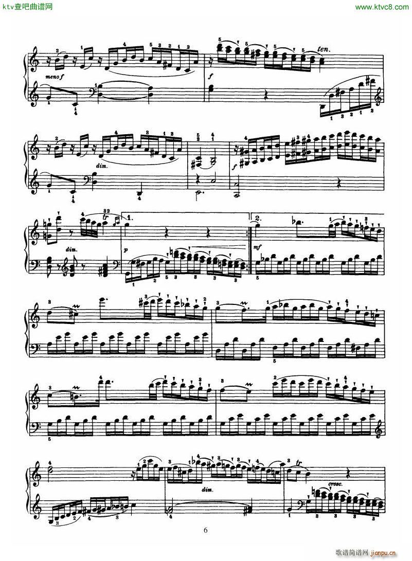 Haydn Piano Sonata No 39 In G(钢琴谱)6