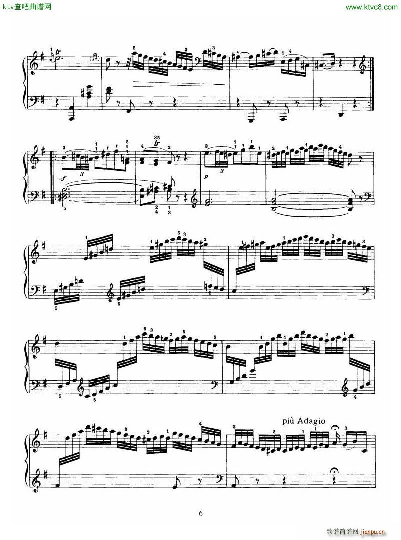 Haydn Piano Sonata No 34 In E(钢琴谱)6
