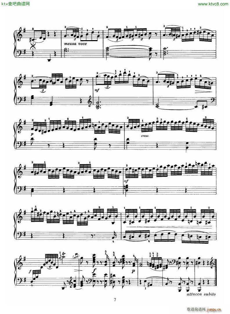 Haydn Piano Sonata No 34 In E(钢琴谱)7