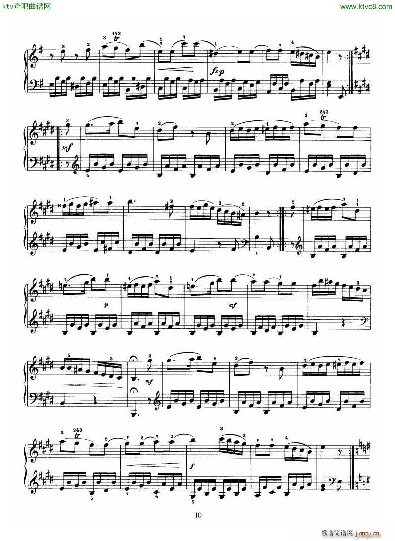 Haydn Piano Sonata No 34 In E(钢琴谱)10