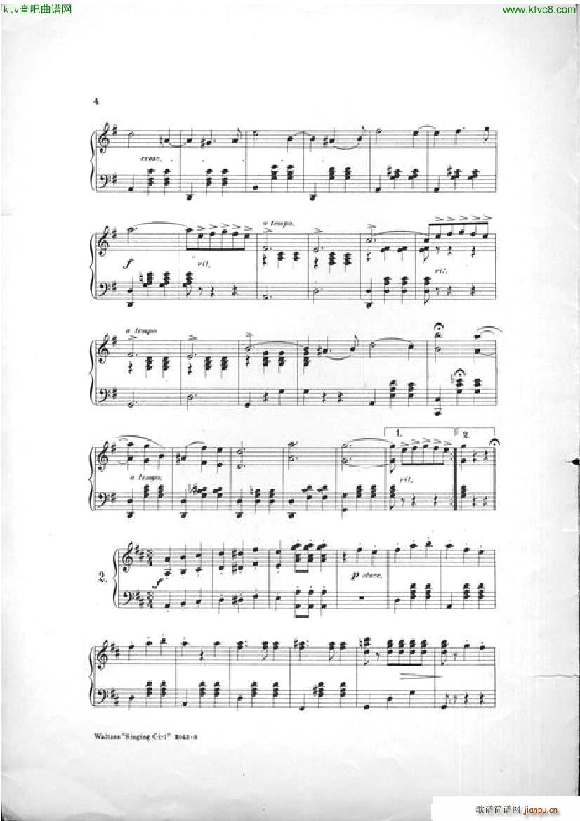 Victor Herbert The Singing Girl 1 Waltzes(钢琴谱)3