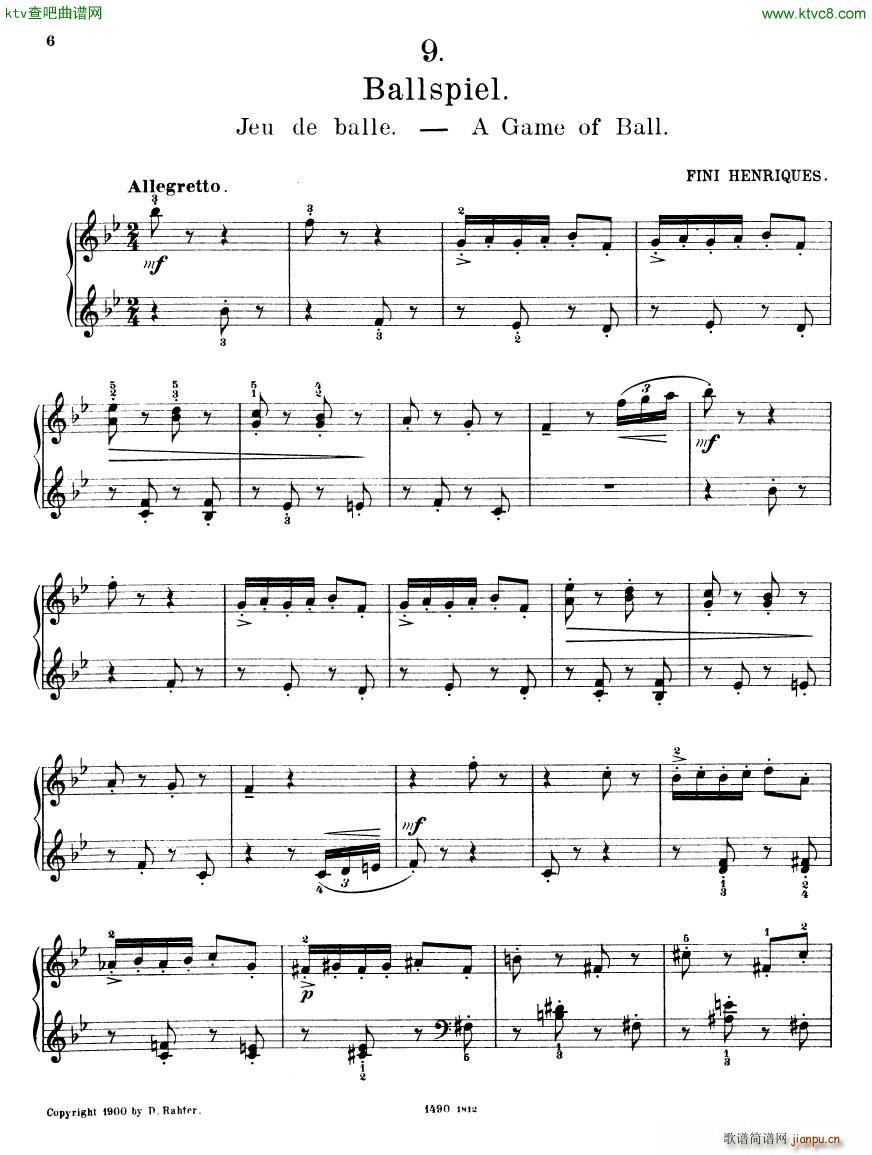 Henriques bilderbuch heft 2(钢琴谱)5