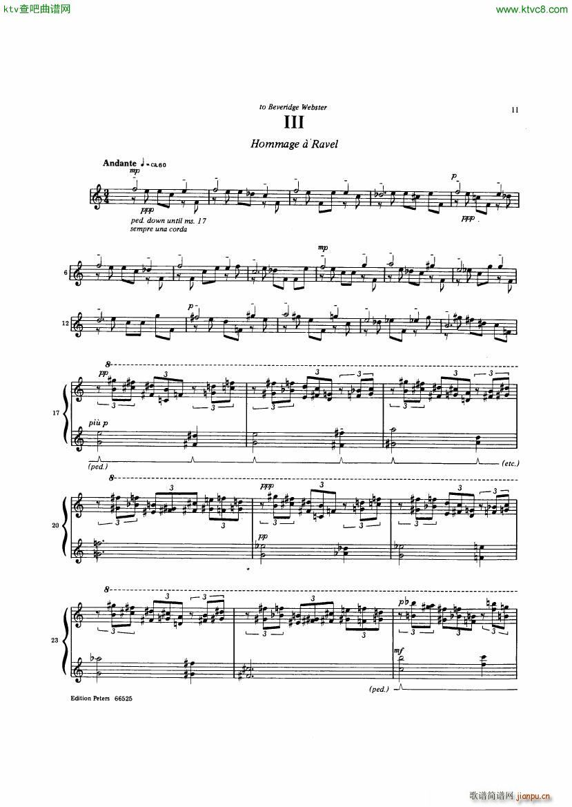 Helps 3 Hommages(钢琴谱)10