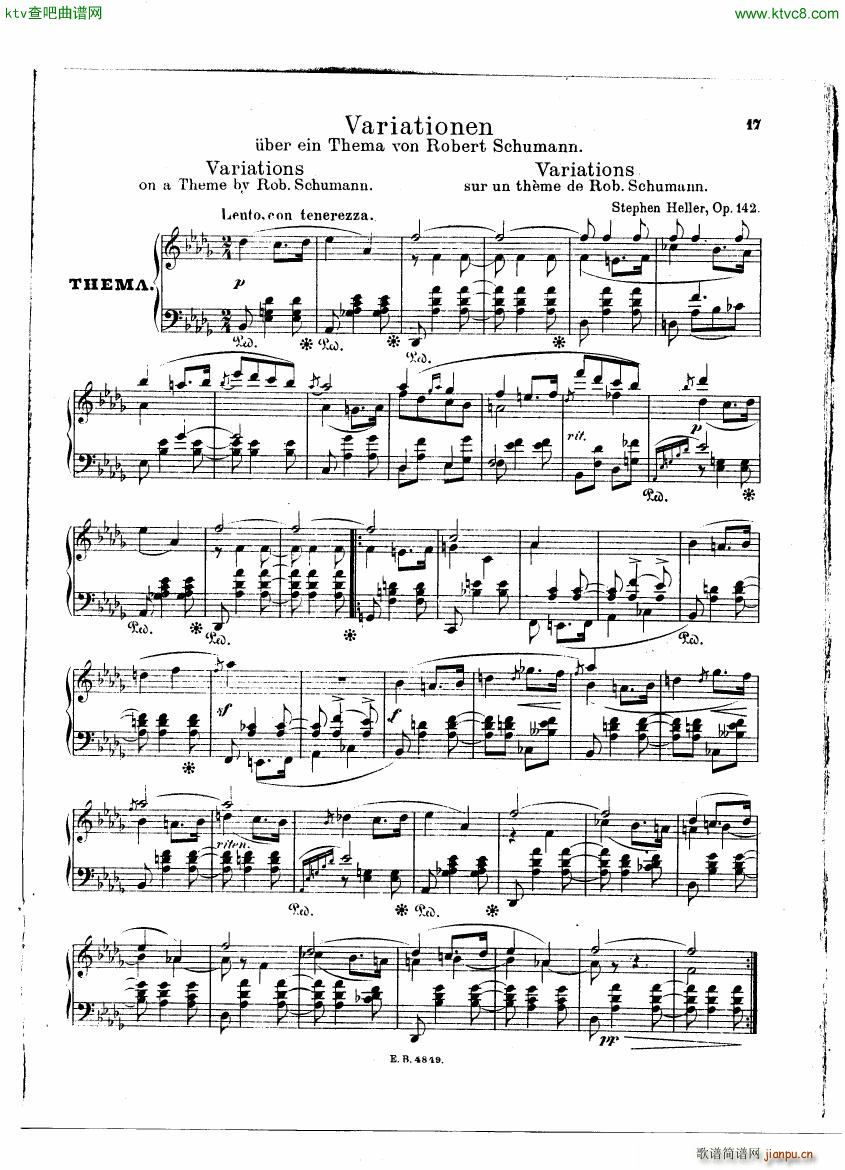 heller schumann variation 1(钢琴谱)1