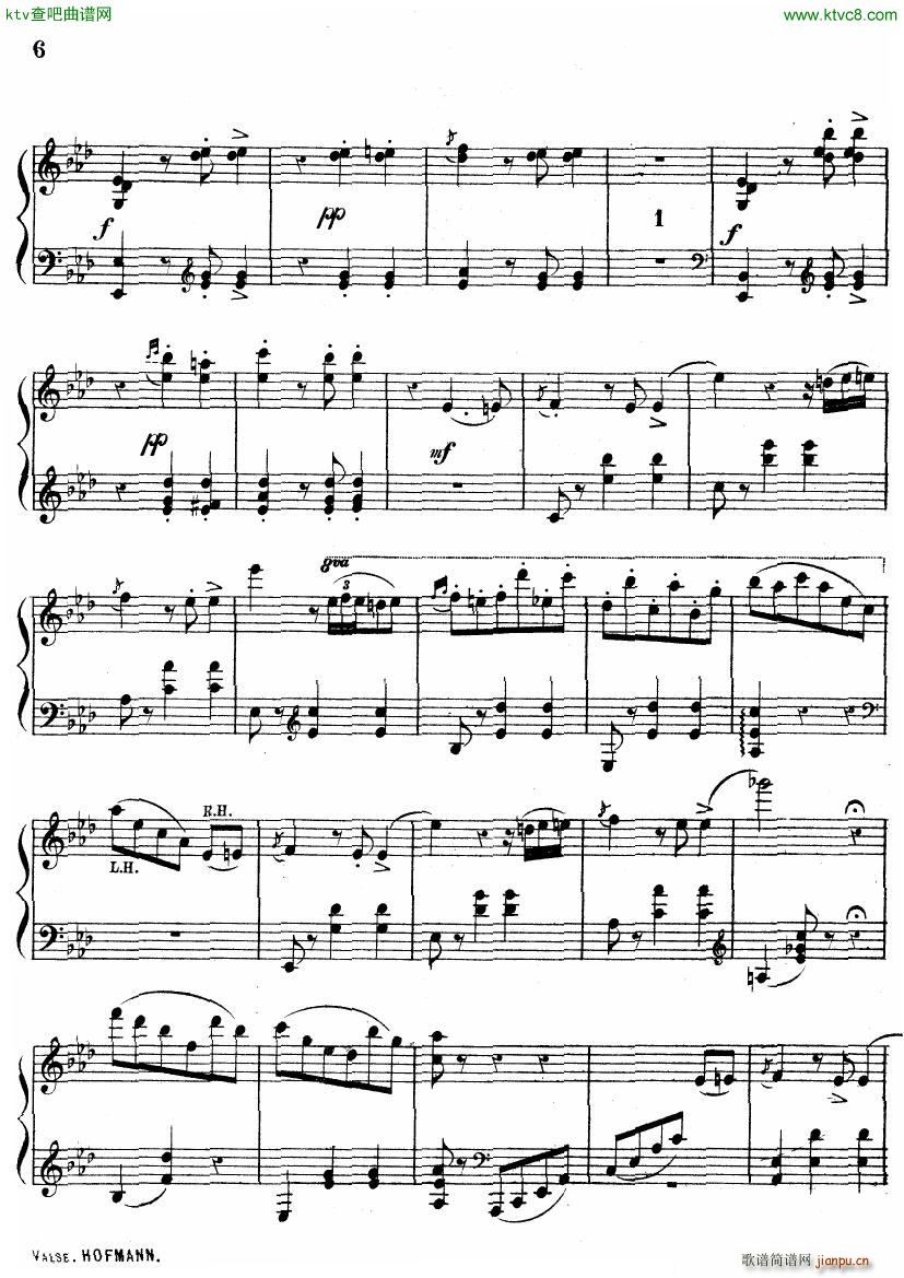 Hofmann Valse in Ab(钢琴谱)6