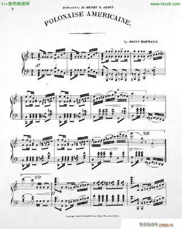 Hofmann Polonaise Americaine(钢琴谱)1