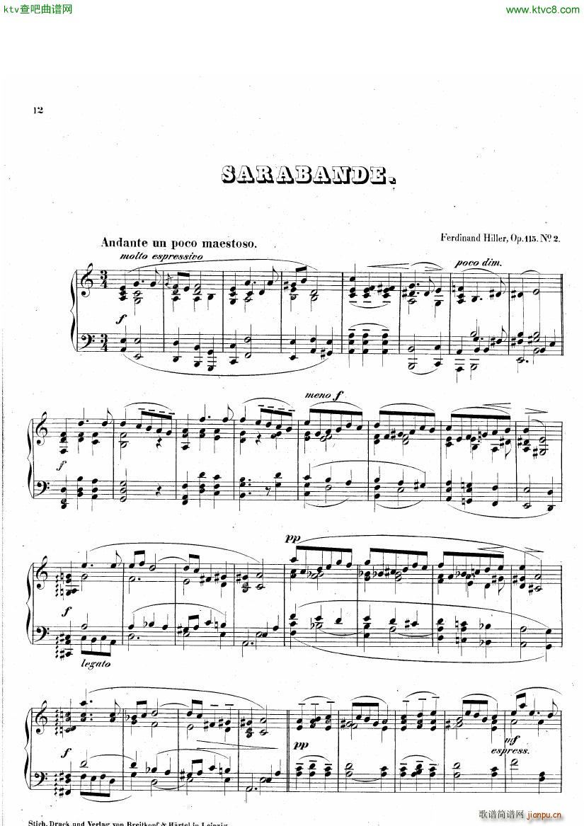 hiller 115 gavotte sarabande courante(钢琴谱)10