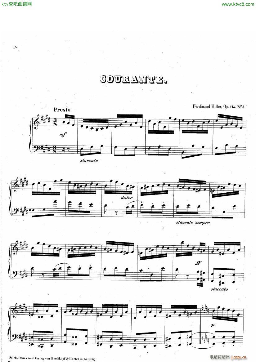 hiller 115 gavotte sarabande courante(钢琴谱)16