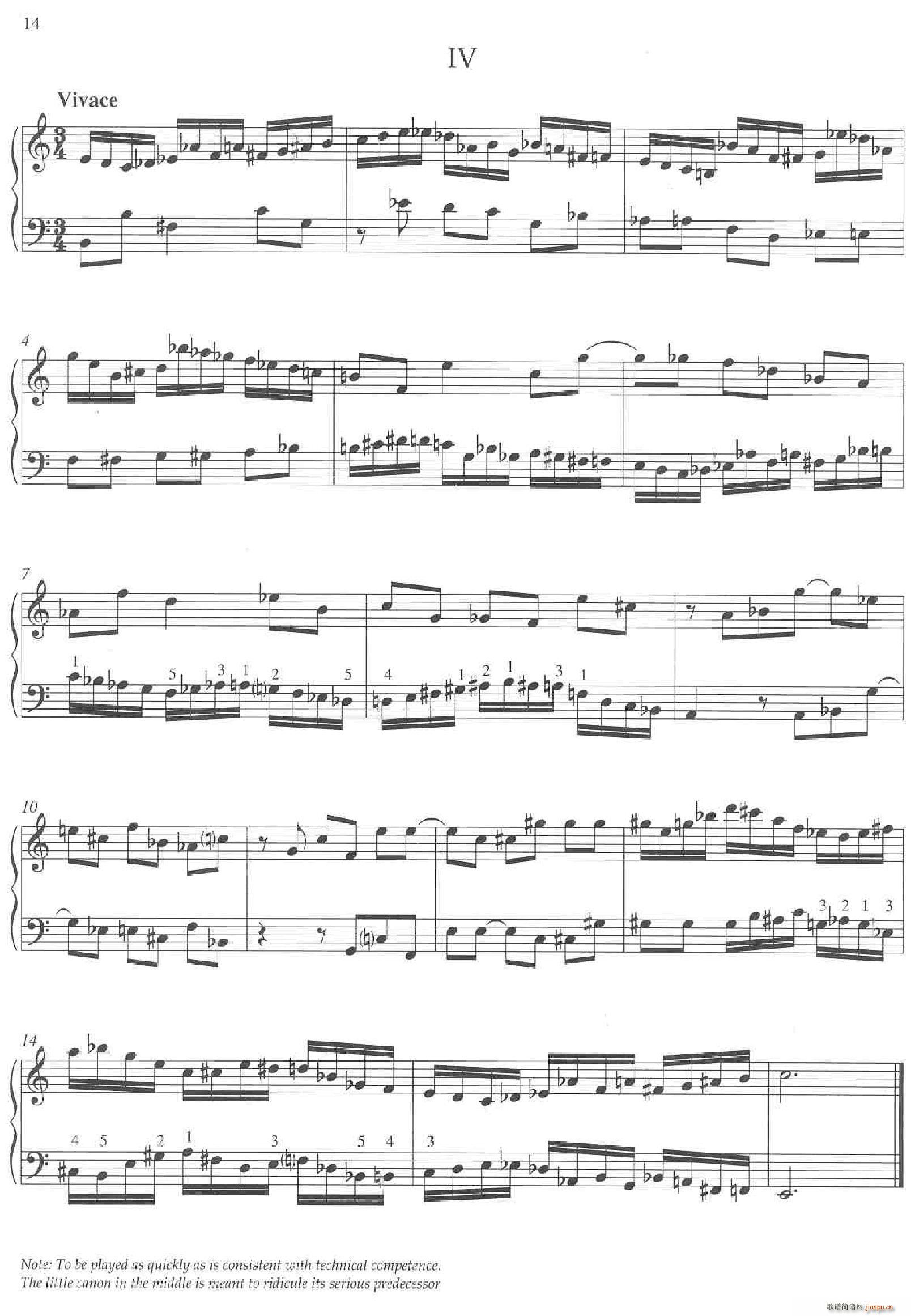 Glenn Gould 5 Short Pieces(钢琴谱)5