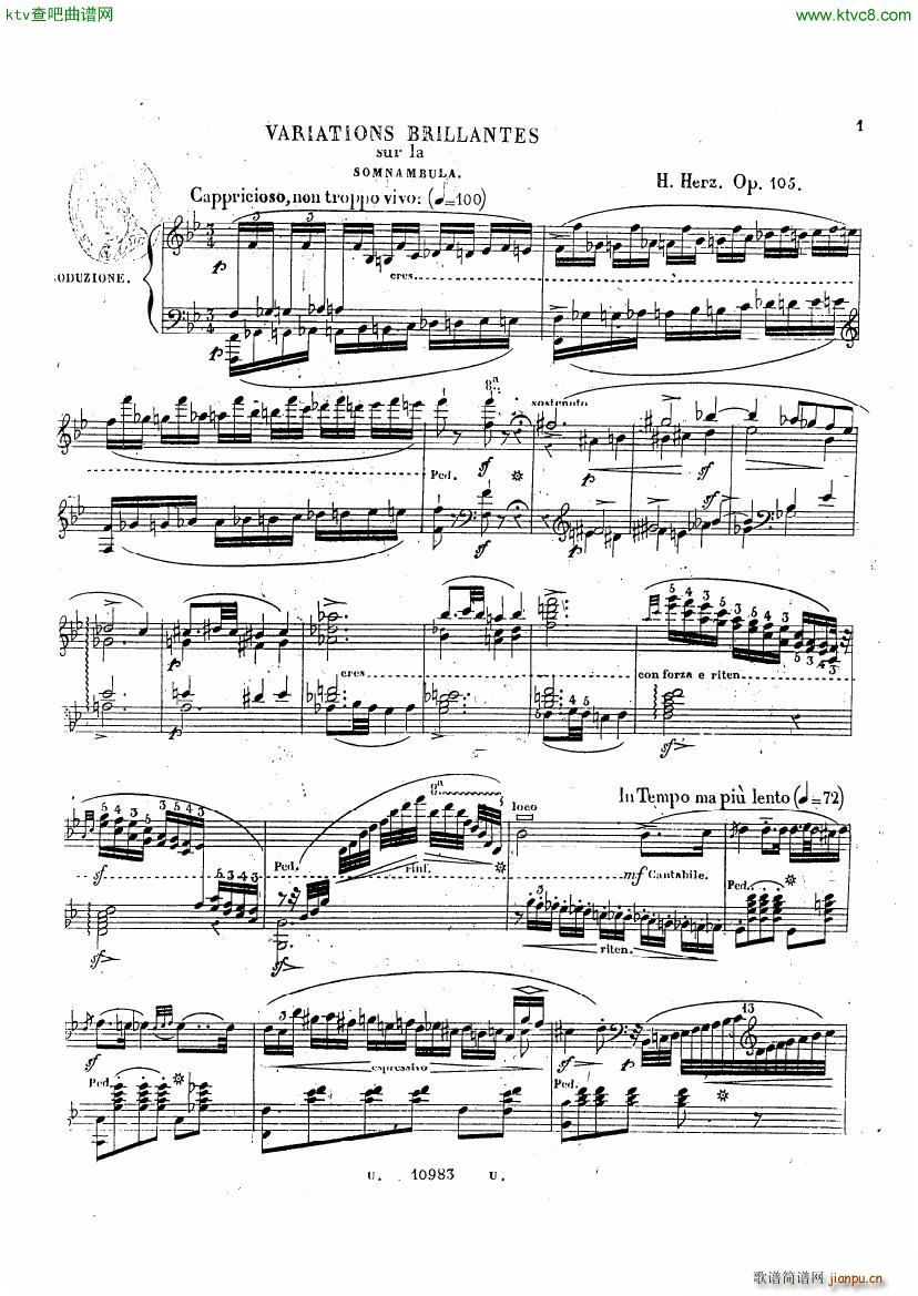 herz sonnambula(钢琴谱)1