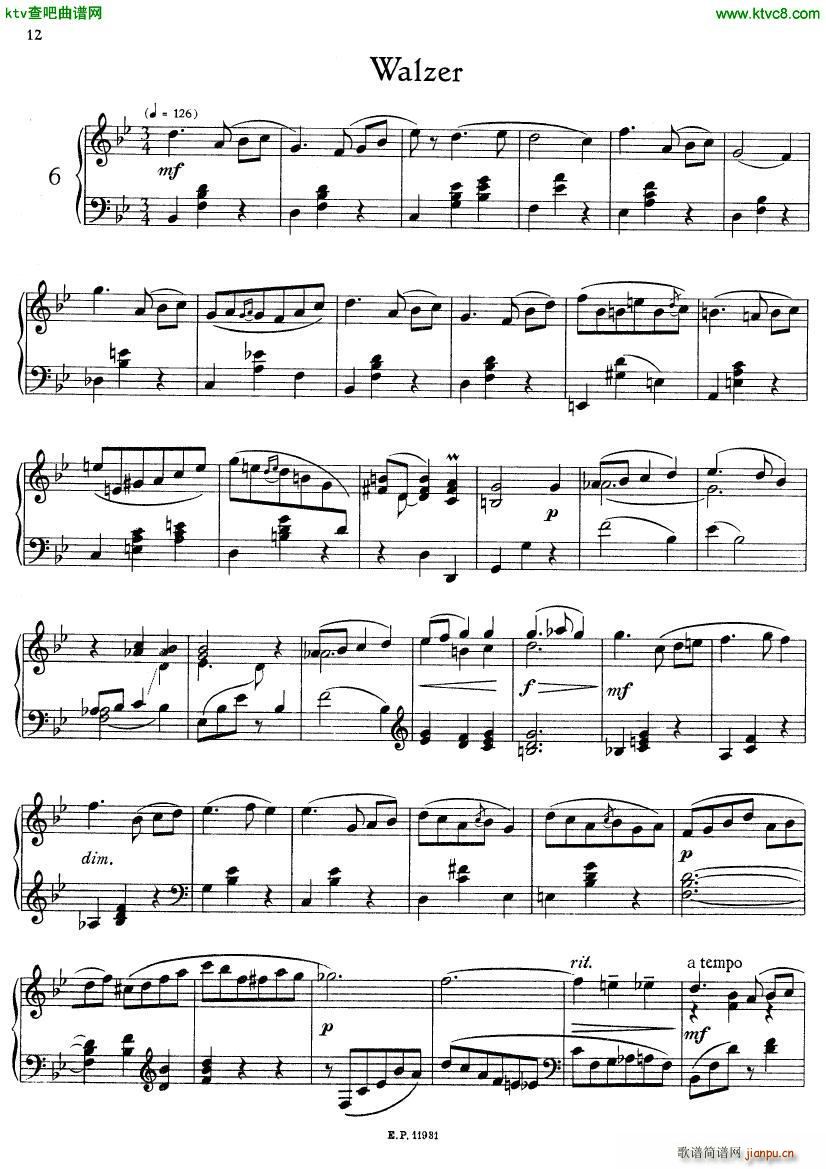 Glière Zw lf Kinderstücke Op 31(钢琴谱)3