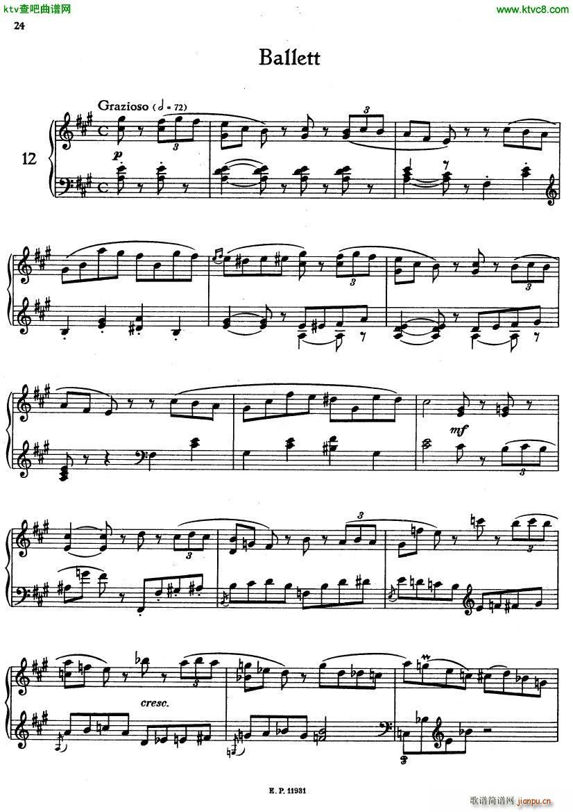 Glière Zw lf Kinderstücke Op 31(钢琴谱)13