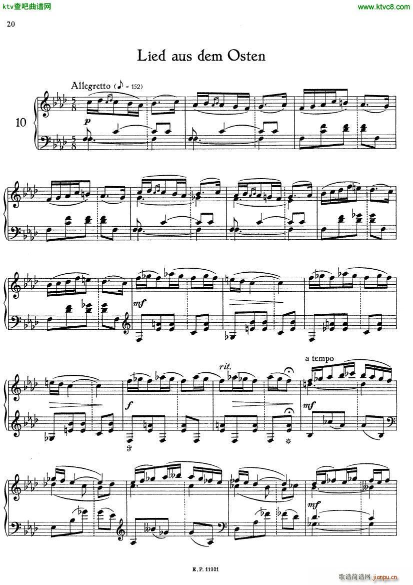 Glière Zw lf Kinderstücke Op 31(钢琴谱)19