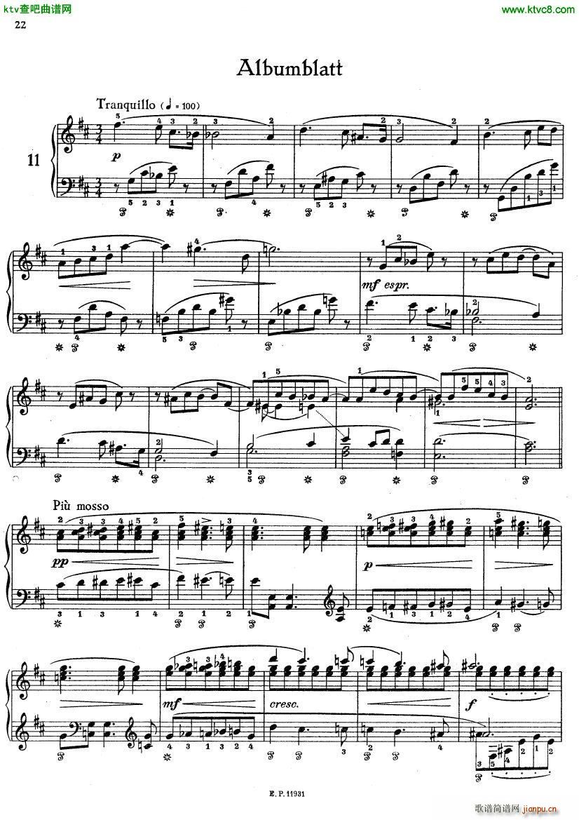 Glière Zw lf Kinderstücke Op 31(钢琴谱)21