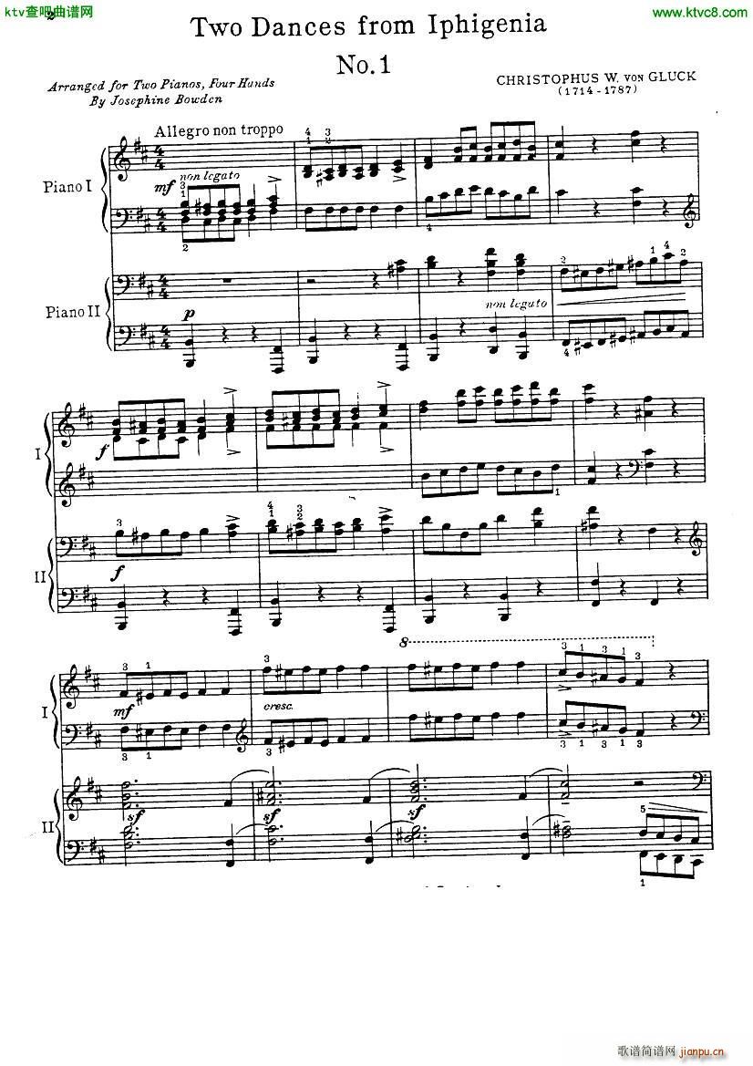 Gluck Bowden Iphigenia(钢琴谱)1