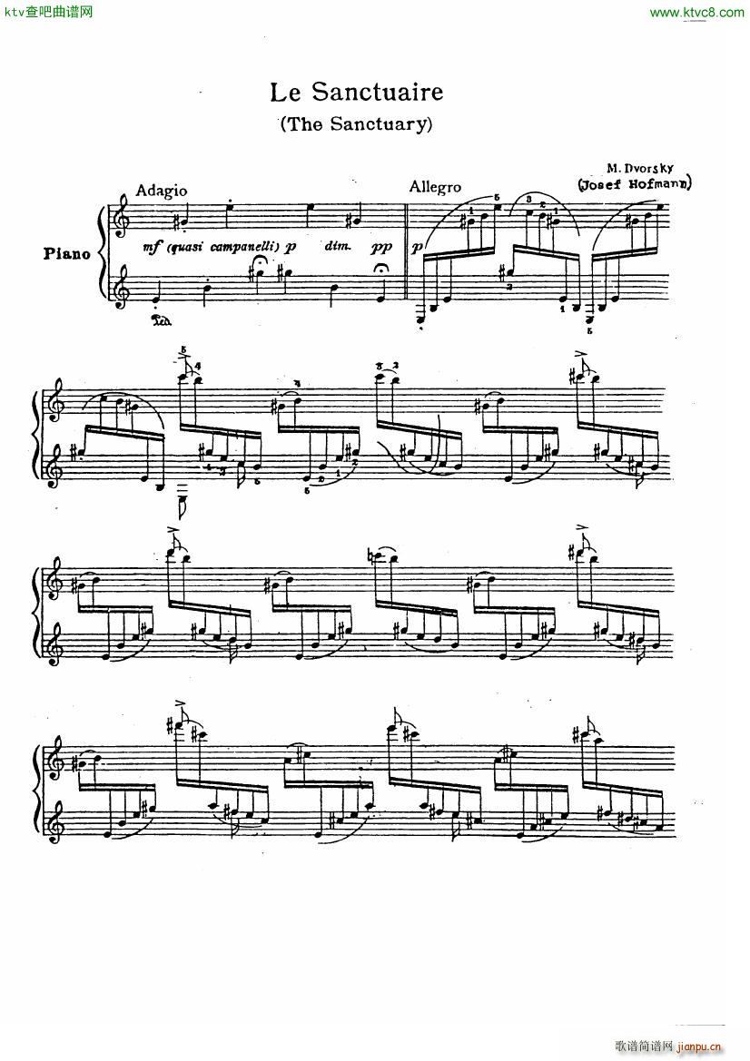 hofmann sanctuary(钢琴谱)1