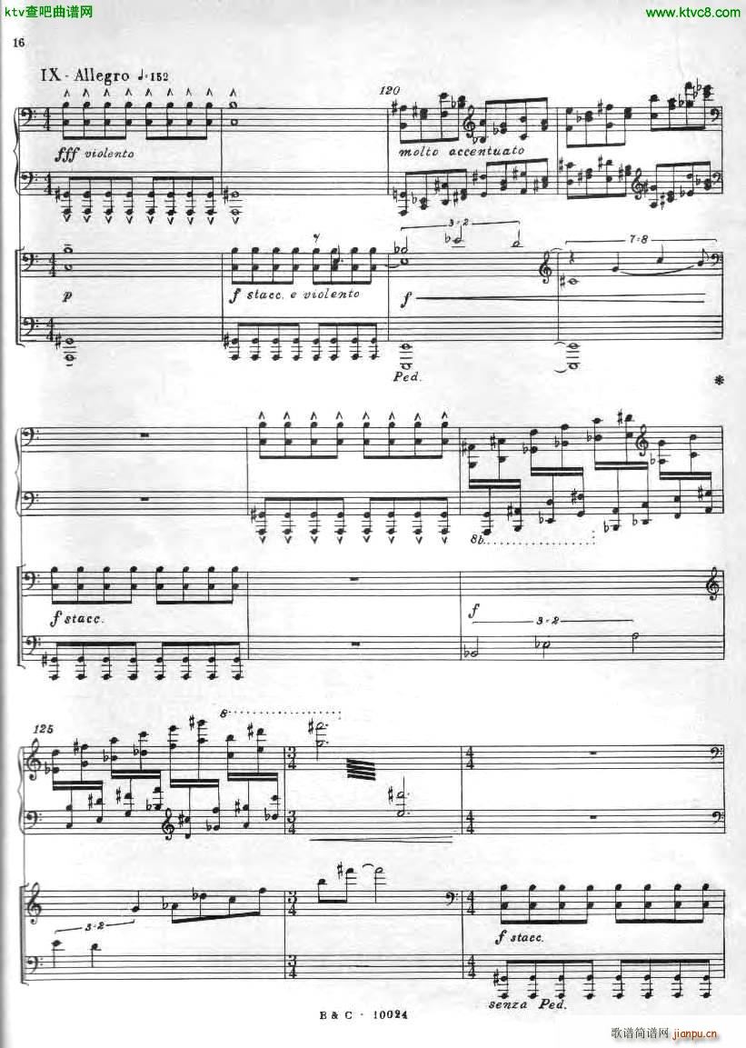 Ginastera Piano concerto No 1 part 1(钢琴谱)16