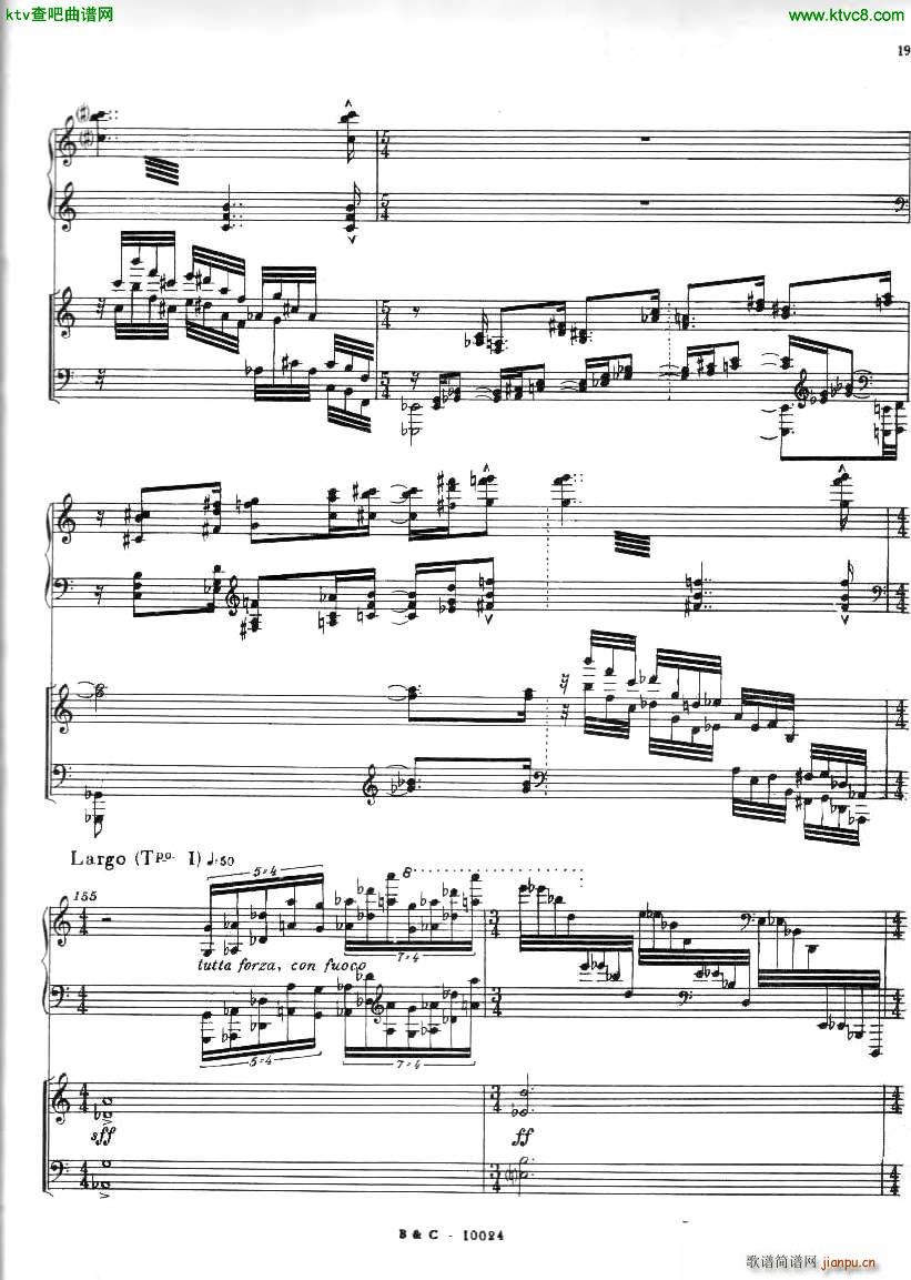 Ginastera Piano concerto No 1 part 1(钢琴谱)19