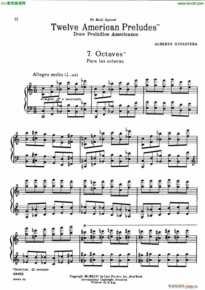 ginastera preludios americanos(钢琴谱)11