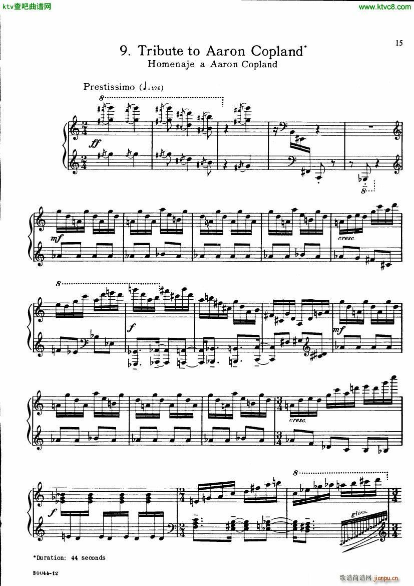 ginastera preludios americanos(钢琴谱)14