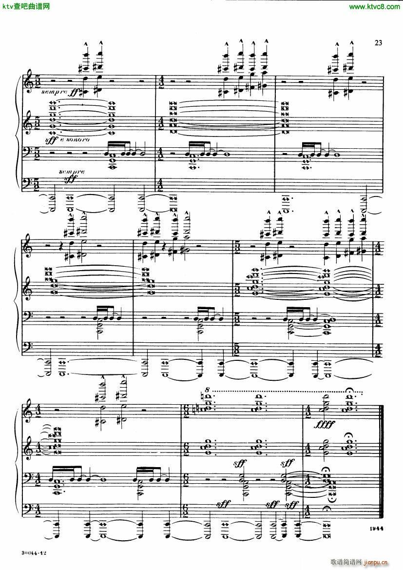 ginastera preludios americanos(钢琴谱)22