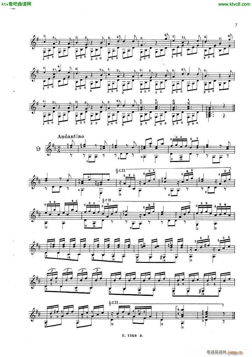 Mauro Giuliani Le Papillon op 50(钢琴谱)5