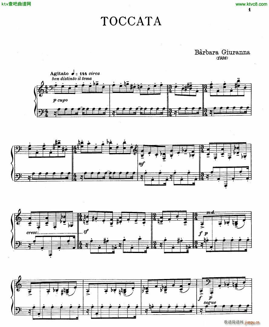 Giuranna Barbara Toccata(钢琴谱)1