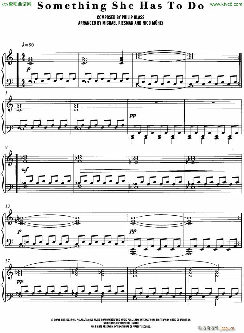 Philip Glass The Hours complete book(钢琴谱)13