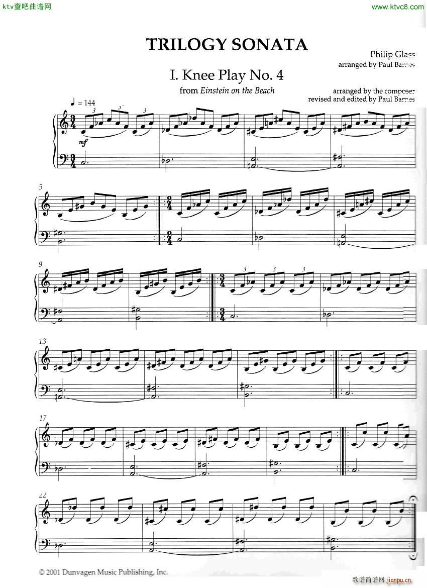 Glass trilogy 1(钢琴谱)1