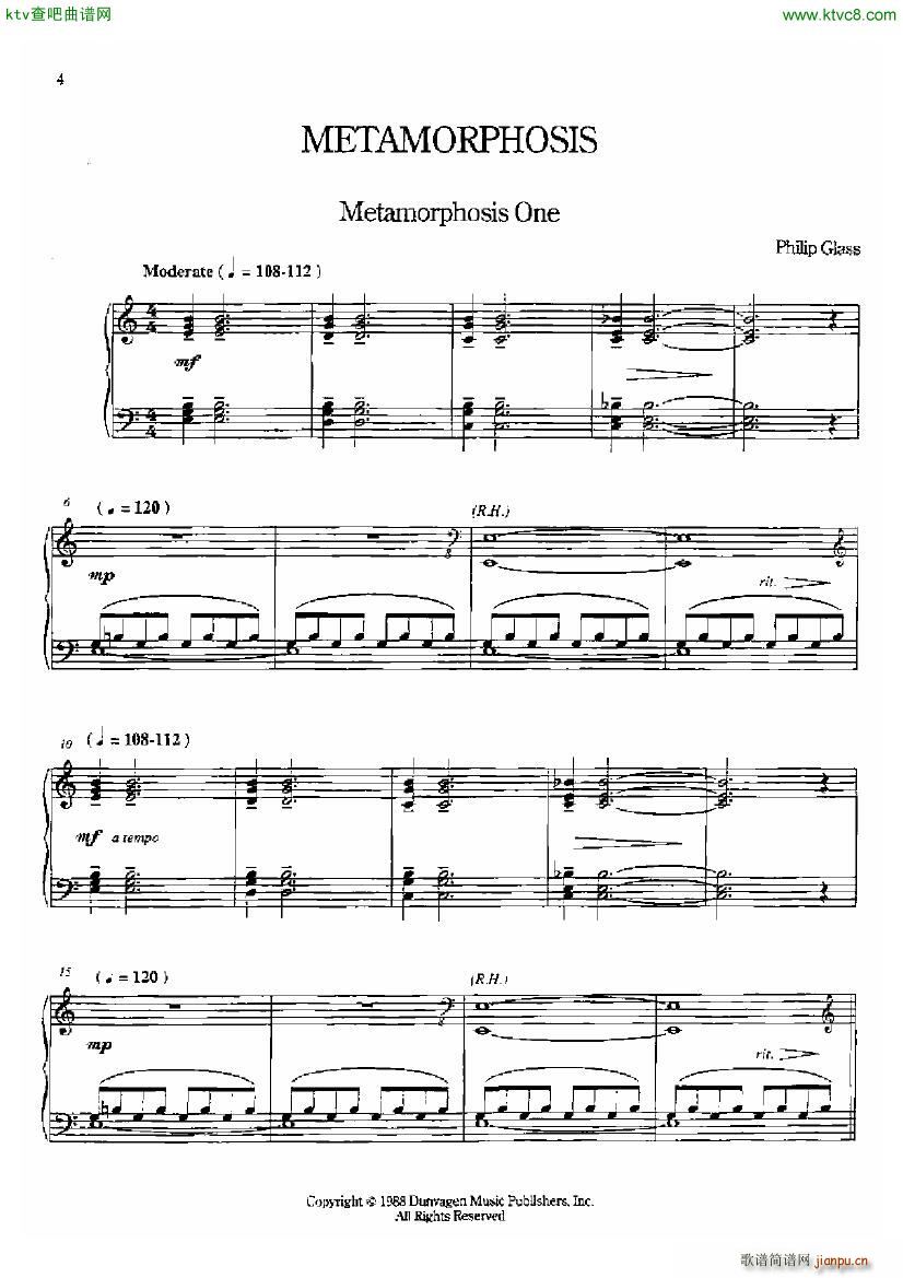 Glass Metamorphosis(钢琴谱)1