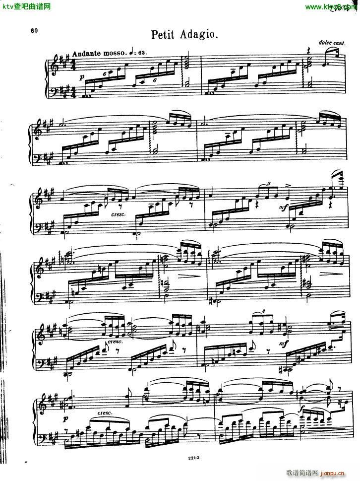 Glazunov op67 The Seasons ballet Petit Adagio(钢琴谱)1