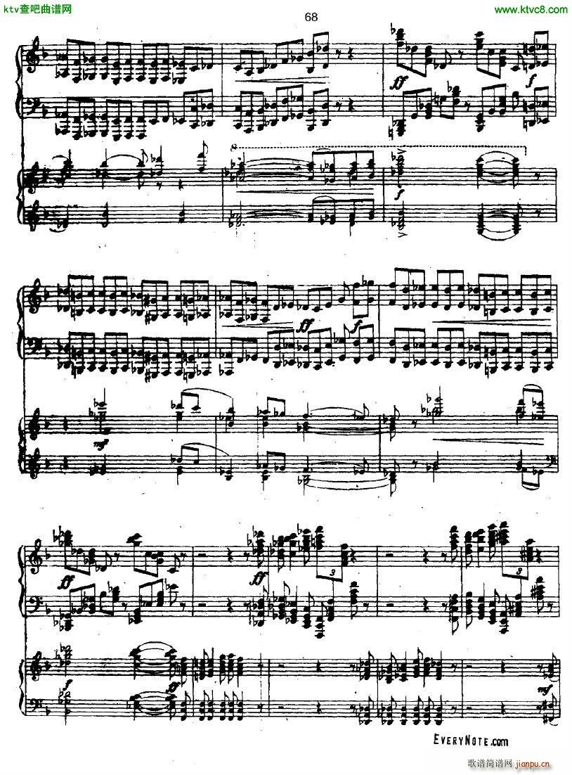 Glazunov Piano Concerto No 1 二(钢琴谱)3