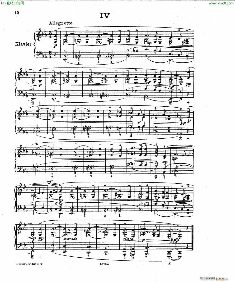 Fuchs Robert Improvisation pour clavier op 11(钢琴谱)8